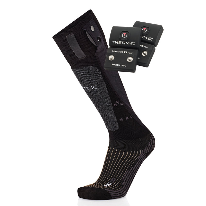 Therm-ic Heat Sock Set Powersocks Heat Uni + S-Pack 1200 Heated Ski Socks