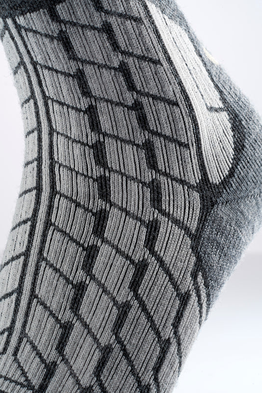 Therm-ic Merino Wool Trekking Crew Socks Zoomed in