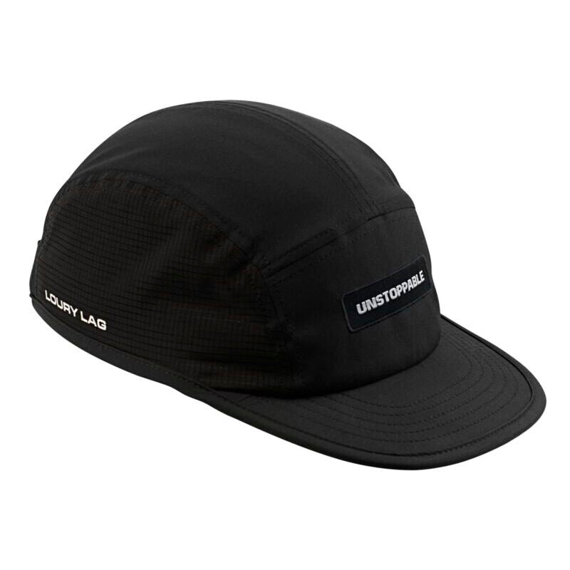 Black cap with 'Unstoppable' and 'Loury Lag' branding on a white background