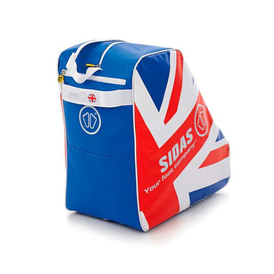 Blue and red bag with Union Jack design and 'SIDAS' branding on a white background