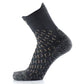 Black sock with pattern on a white background