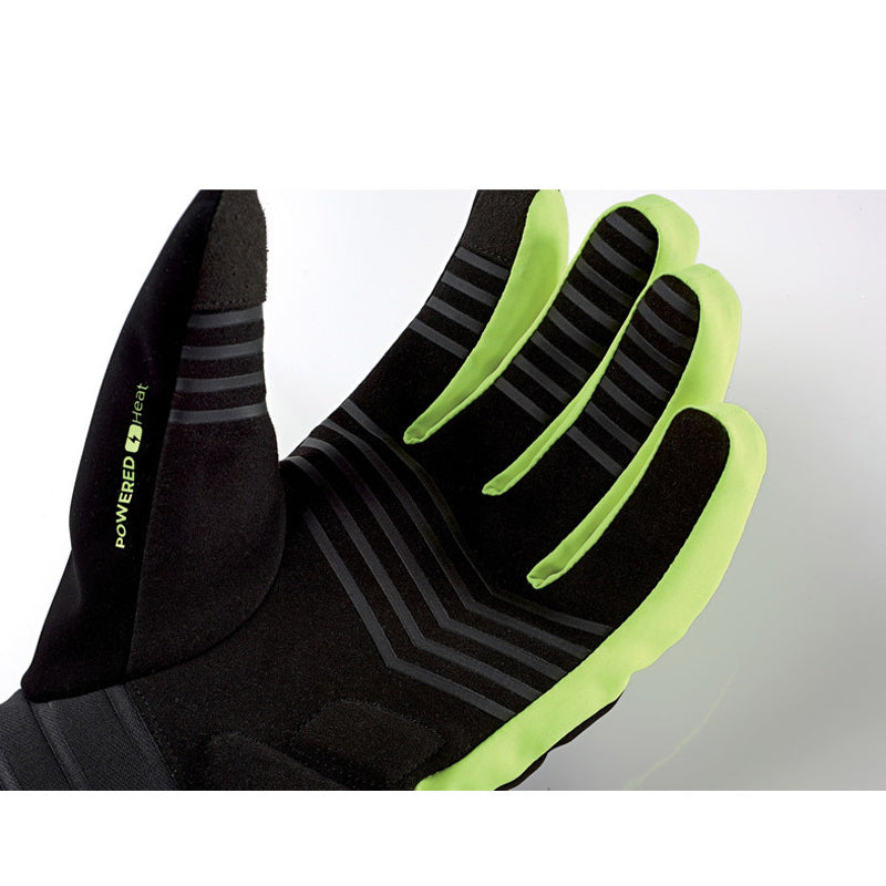 Thermic Powerglove Ski Light Boost Heated Ski Glove Back Yellow Palm Detail
